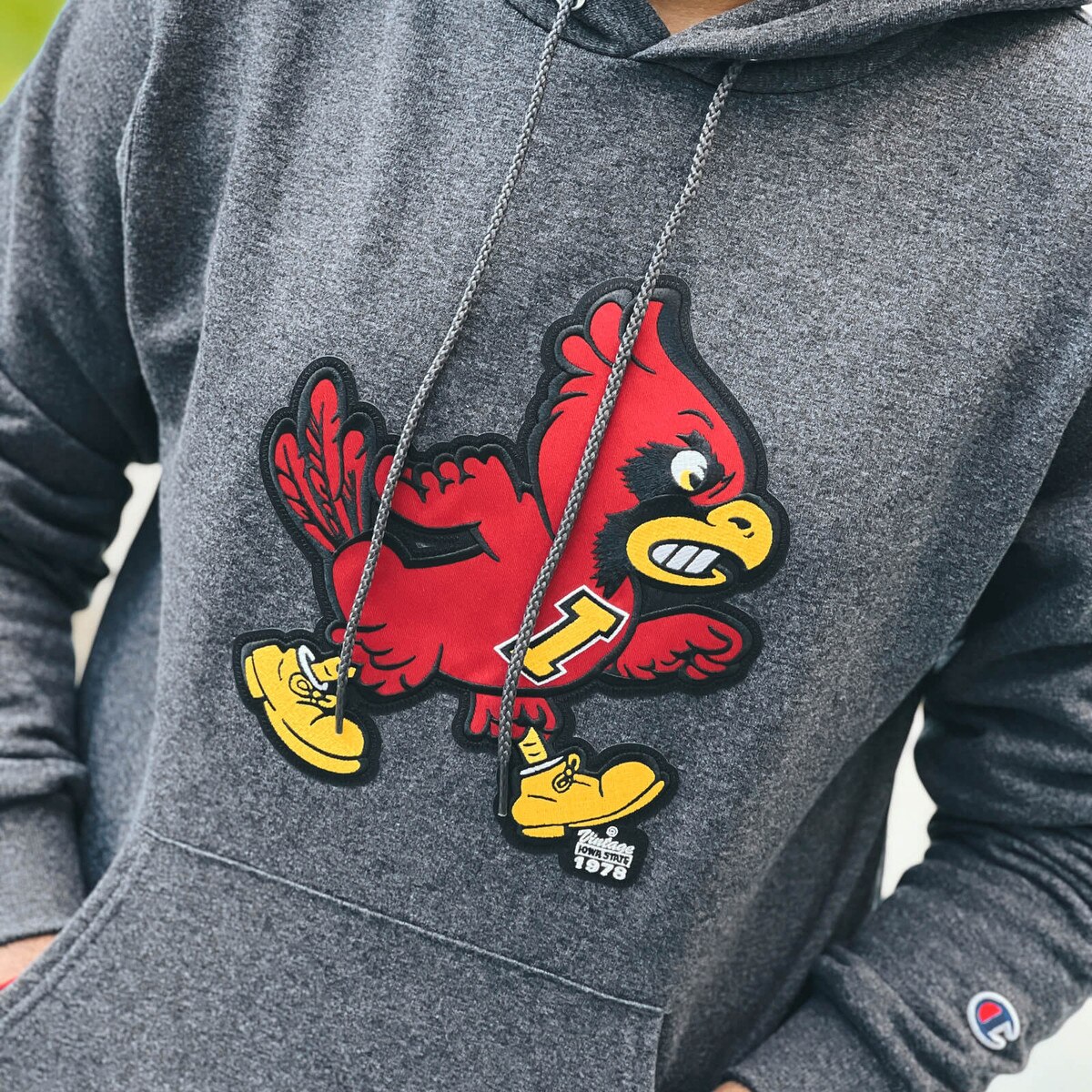 Champion® Walking Cy Charcoal Hoodie